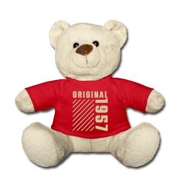 Original 1957 Authentic 1957 Vintage Bursdag - Nounours - rouge - Devant