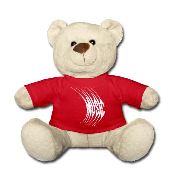 Music Kratzer Risse Linien Musik Liebe Text Zitat - Teddy - Rot - Vorne