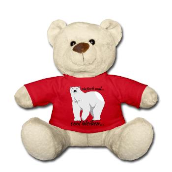 Eisbär "einfach mal cool bleiben..." - Teddy - Rot - Vorne