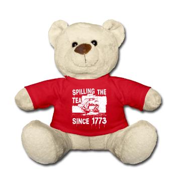 Spilling tea since 1773 – Humorous story - Teddy Bear - red - Front