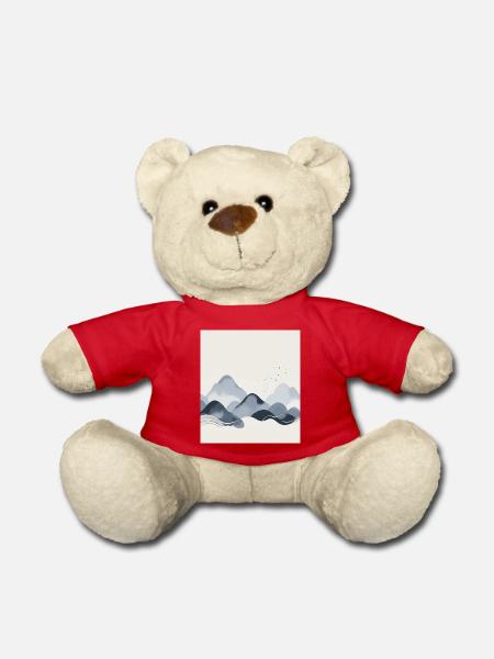 Abstrakte Berge - Teddy - Rot