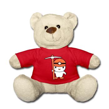 Canard Miner Pioche Casque Lampe Miner - Nounours - rouge - Devant