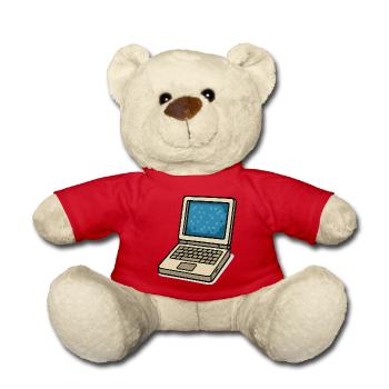 ordinateur portable - Nounours - rouge - Devant