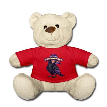 Rabe Krähe Comic Lustig Sombrero - Teddy - Rot - Vorne