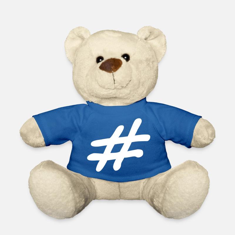 hashtag - Teddy Bear - royal blue