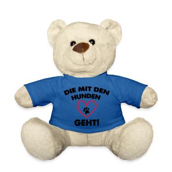 Qui se promène avec les chiens - Nounours - bleu roi - Devant