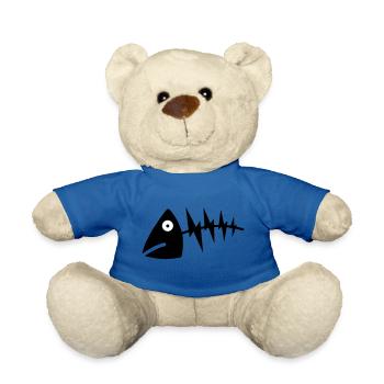 Fischgräte / Fischkopf / Fischkopp / fish bone - Teddy - Königsblau - Vorne