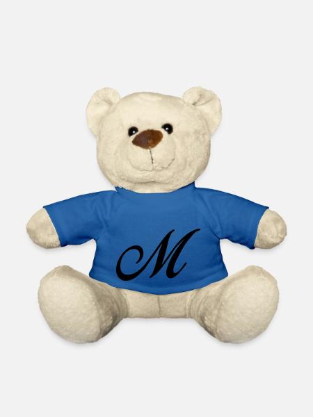 M - Teddy Bear - royal blue