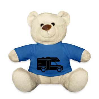 CAMPER BUS CAMPING-CAR Voiture - Nounours - bleu roi - Devant