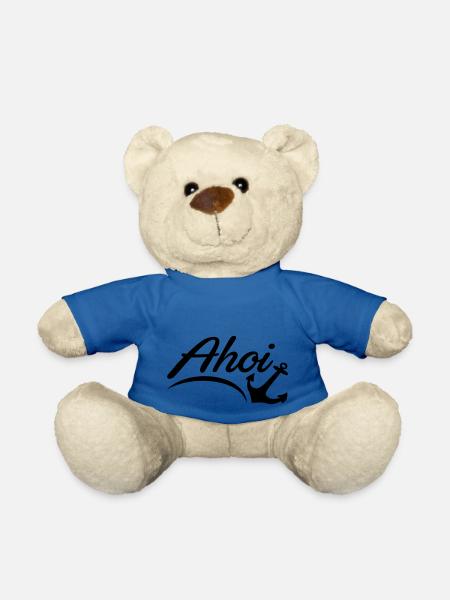 Ahoi Anker Herz Gruß Norddeutschland Hamburg Küste - Teddy - Königsblau