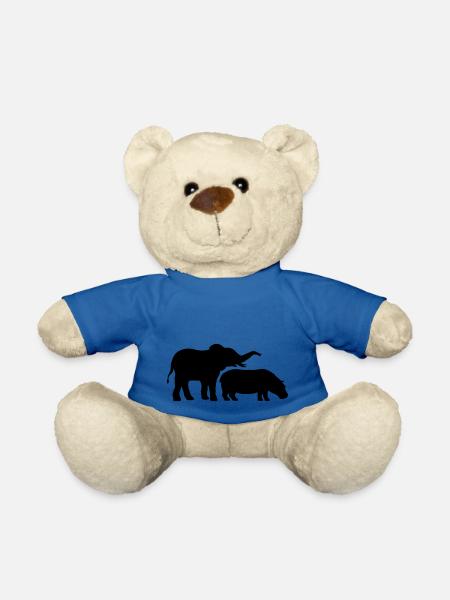 Nilpferd Elefant Dickhäuter Team - Teddy - Königsblau