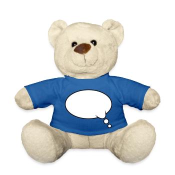 Pensée : Bubble Design - Nounours - bleu roi - Devant