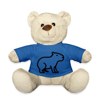 Capybara Minimalist Logo - Teddy Bear - royal blue - Front