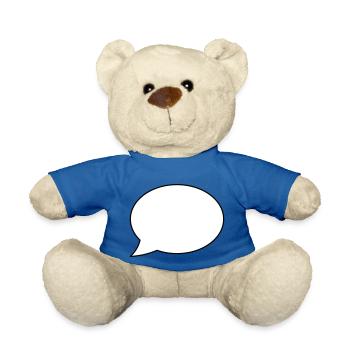 Bulle de parole vide - Nounours - bleu roi - Devant