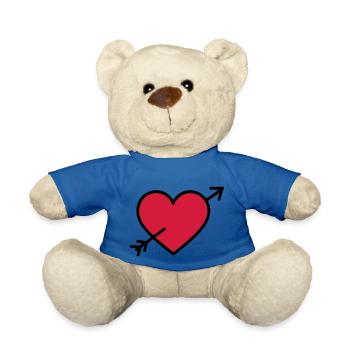 Herz Symbol Pfeil - Teddy - Königsblau - Vorne