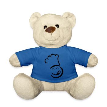 Funny chef's face Miam Frech Gastro gift - Teddy Bear - royal blue - Front
