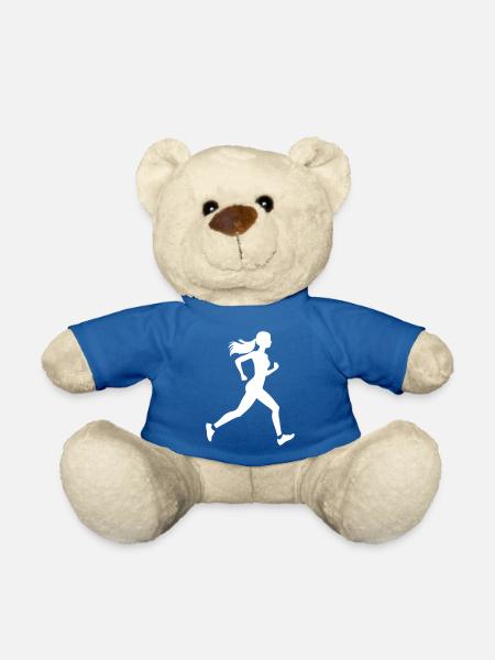 Running Marathon Frau Silhouette - Teddy - Königsblau