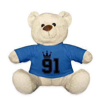 91 Crowns - Teddy Bear - royal blue - Front