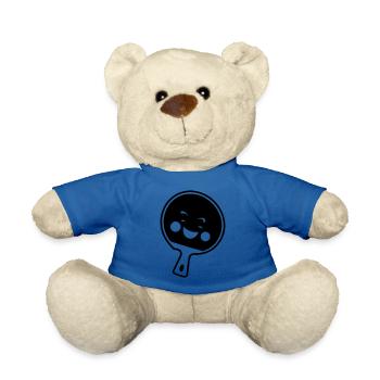 Table tennis racket Tennis racket with face - Teddy Bear - royal blue - Front