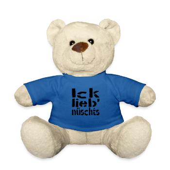 ick lieb nüschts - Teddy - Königsblau - Vorne