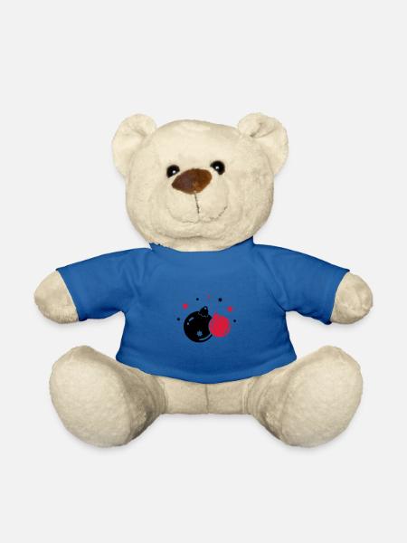weihnachtskugeln 2 - Teddy - Königsblau