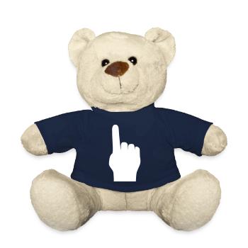 Index Finger Hand Attention Clipart Clipart Template - Teddy Bear - french navy - Front