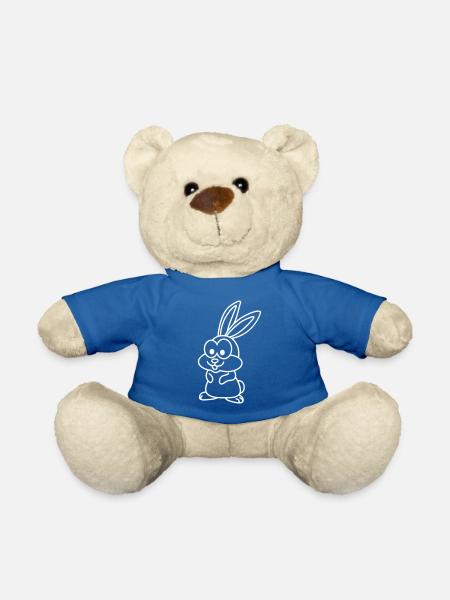 Rabbit Comic Animal - Teddy Bear - royal blue