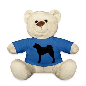 Akita Inu Silhouette - Teddy - Königsblau - Vorne
