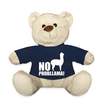 Cool Alpaca No Prob Llama Meme Fun Dire - Nounours - bleu marine - Devant