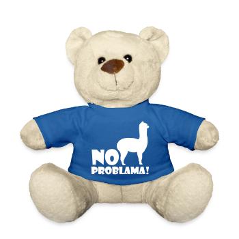 Cool Alpaca No Prob Lama Meme Fun saying poison - Teddy Bear - royal blue - Front