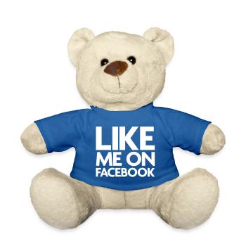LIKE ME ON FACEBOOK - Teddy Bear - royal blue - Front