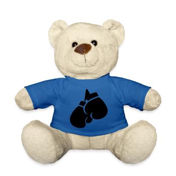 Symbole des gants de boxe - Nounours - bleu roi - Devant