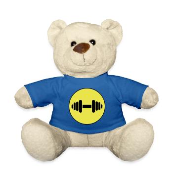 Dumbbell weights icon - Teddy Bear - royal blue - Front