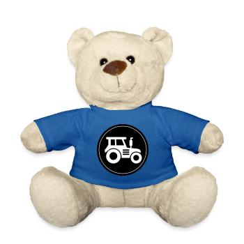 Cercle d’icônes de tracteur - Nounours - bleu roi - Devant