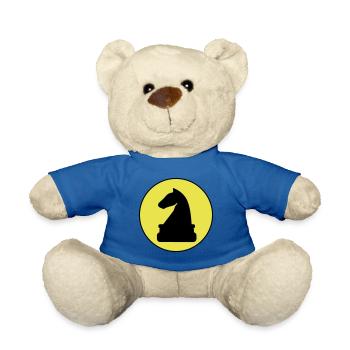 Pferd Schachfigur - Teddy - Königsblau - Vorne