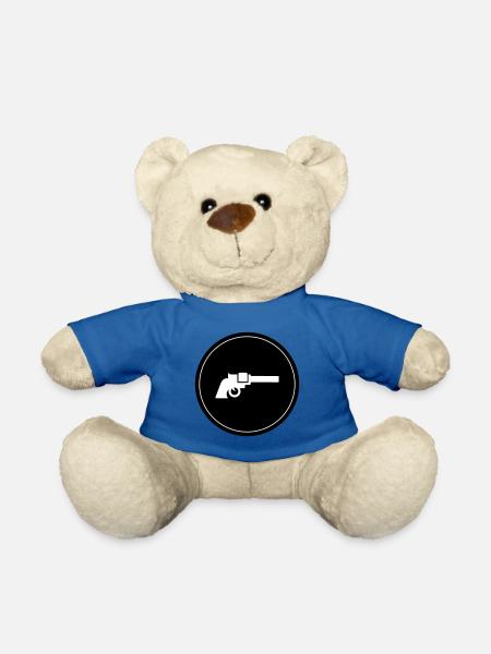 waffe symbol pistole - Teddy - Königsblau