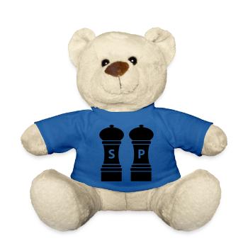 Hobbykoch Geschenkidee Salz und Pfeffer - Teddy - Königsblau - Vorne