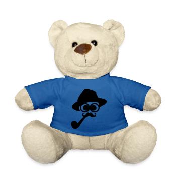 smoking man - Teddy Bear - royal blue - Front