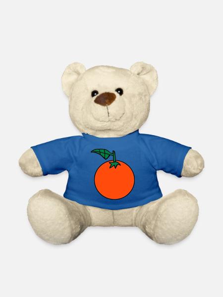 Orange - Teddy Bear - royal blue