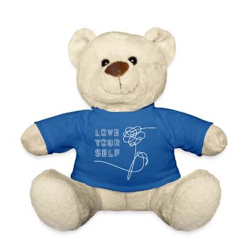 LOVE YOURSELF - Teddy Bear - royal blue - Front