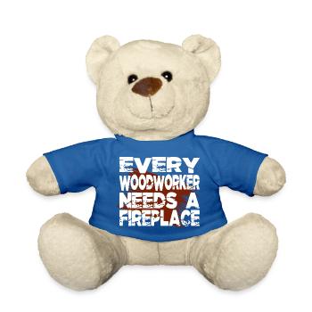 cool cabinetmaker gift idea - Teddy Bear - royal blue - Front