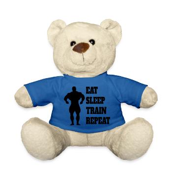 Fitness Athletes Sports Bodybuilding Fitness Sports - Teddy Bear - royal blue - Front