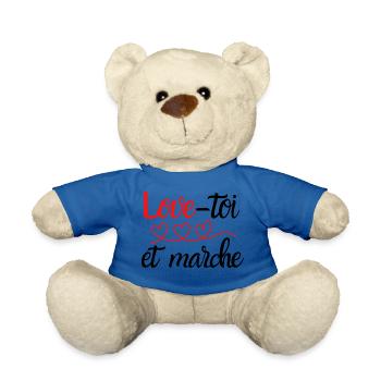love toi et marche - Nounours - bleu roi - Devant