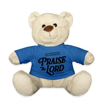 louez le Seigneur - Nounours - bleu roi - Devant