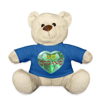 Diamantherz I Love Organic - Teddy - Königsblau - Vorne