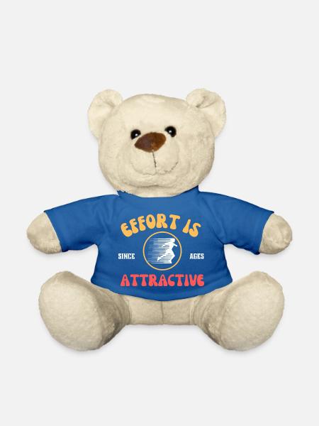Anstrengung ist attraktiv - Laufen, Fitnessstudio, Sportbekleidung - Teddy - Königsblau