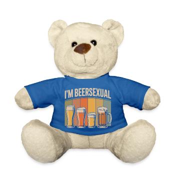 Ich bin biersexuell lustiger Biertrinkender Humor Zitat - Teddy - Königsblau - Vorne