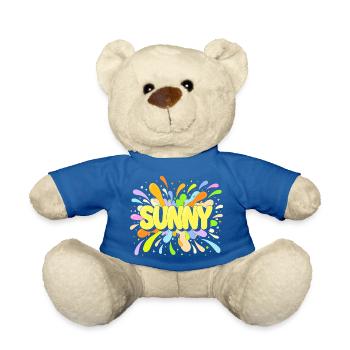 Sunny Burst Multicolor - Teddy Bear - royal blue - Front