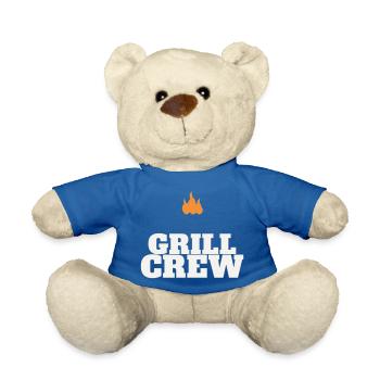 Grill Crew BBQ Grilling Grill Master Team Father's Day - Teddy Bear - royal blue - Front