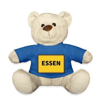 Essen Stadt Ortsschild - Teddy - Königsblau - Vorne